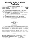 Affirmative Action for Women Bulletin - Faculty Edition, September 13, 1976 by Illinois State University