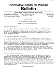 Affirmative Action for Women Bulletin - Civil Service & Faculty, October 27, 1976 by Illinois State University