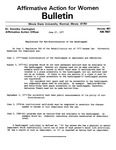Affirmative Action for Women Bulletin, June 27, 1977 by Illinois State University
