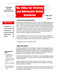 The Office for Diversity and Affirmative Action Newsletter, vol. 1, no. 1, Fall 1998 by Illinois State University