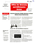The Office for Diversity and Affirmative Action Newsletter, vol. 1, no. 2, Spring 1999 by Illinois State University