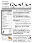 OpenLine Newsletter, November 20, 2002 by Civil Service Council