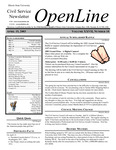 OpenLine Newsletter, April 15, 2003 by Civil Service Council