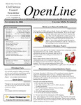 OpenLine Newsletter, November 16, 2004 by Civil Service Council