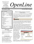 OpenLine Newsletter, September 21, 2004 by Civil Service Council