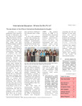 Office of International Studies and Programs Newsletter, vol. 1, iss. 1 by Illinois State University, Office of International Studies and Programs
