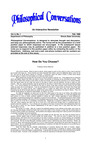 Philosophical Conversations, vol. 3, no. 1, Fall 1998 by Illinois State University, Department of Philosophy