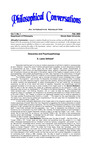 Philosophiscal Conversations, vol. 7, no. 1, Fall 2003 by Illinois State University, Department of Philosophy