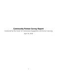 Community Partner Survey Report: Conducted by the Center for Community Engagement and Service Learning, April 30, 2018 by Center for Civic Engagement