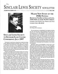 The Sinclair Lewis Society Newsletter, Vol. 5, No. 1