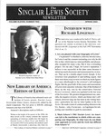 The Sinclair Lewis Society Newsletter, Vol. 11, No. 2