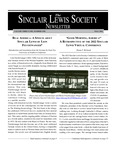 Sinclair Lewis Society Newsletter, Vol 31, No. 1 by The Sinclair Lewis Society