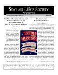 Sinclair Lewis Society Newsletter, Vol 29, No. 2 by The Sinclair Lewis Society