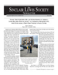 Sinclair Lewis Society Newsletter, Vol 34, No. 1 by The Sinclair Lewis Society