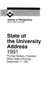 1991 State of the University Address