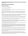 2008 State of the University Address by C. Alvin Bowman