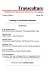 Transculture, v. 1, no. 1, Spring 1996 by Jonathan Rosenthal, Kimberly Nance, James Van Der Laan, and Andrew Weeks