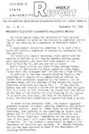 Illinois State University Weekly Report, September 23, 1966 by Illinois State University
