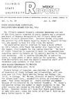 Illinois State University Weekly Report, January 6, 1967 by Illinois State University