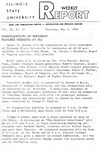 Illinois State University Weekly Report, May 9, 1968 by Illinois State University