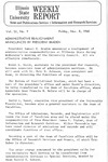 Illinois State University Weekly Report, November 8, 1968 by Illinois State University