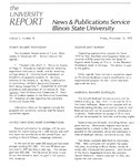 The University Report, November 13, 1970 by Illinois State University