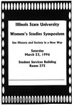 Women's Studies Symposium Program, 1996 by Illinois State University, Women's Studies Program