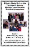 Thirteenth Annual Women's and Gender Studies Symposium Program, 2008 by Illinois State University, Women's and Gender Studies Program