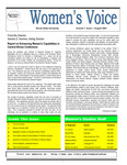 Women's Voice, Volume 7, Issue 1, August 2001